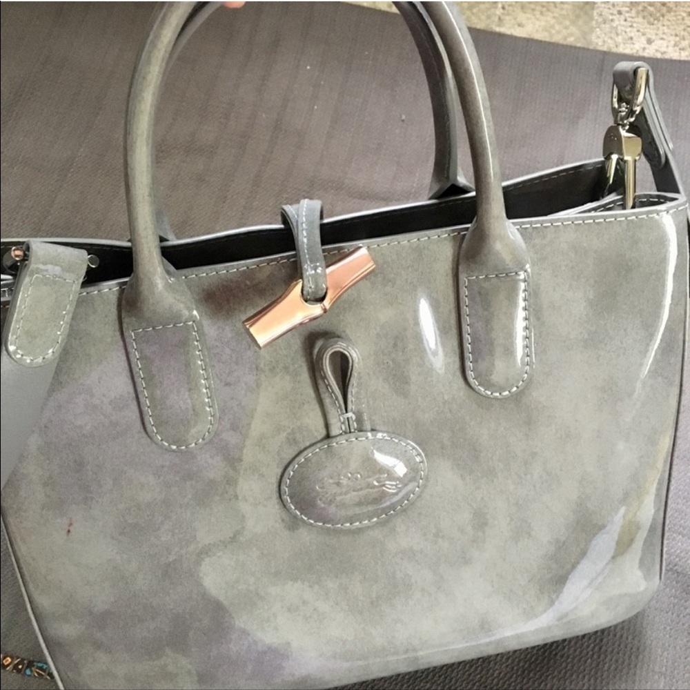LONGCHAMP Roseau Small Tote Top Handle Bag with Crossbody Strap